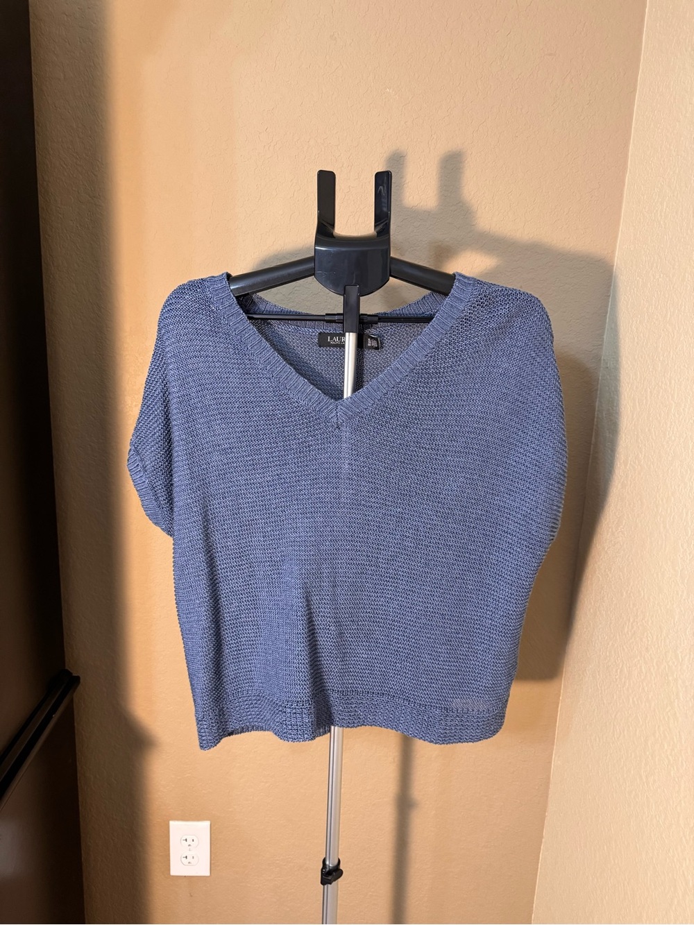 Lauren Ralph Lauren Blue V-Neck Sweater